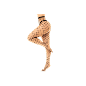 Collant large maille noire 